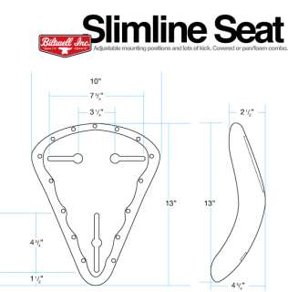 Biltwell Slimline Solo Seat Pan Foam kit bobber chopper  