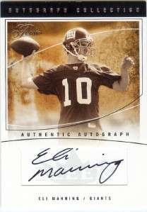 2004 Eli Manning Autographed Flair Autograph Collection Silver Rookie 