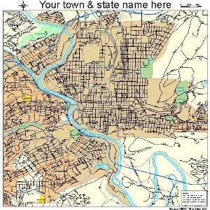  Street & Road Map of Reading, Pennsylvania PA   Printed 