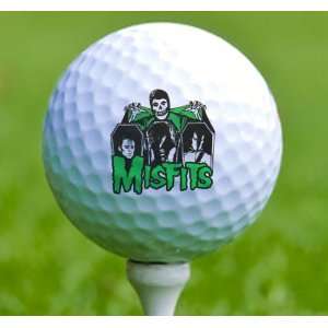  3 x Rock n Roll Golf Balls Misfits Musical Instruments