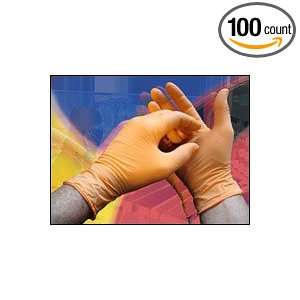 Correct Touch Orange Nitrile Glove, Medium, Ambidextrous, Powder Free 