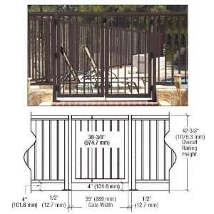 CRL Matte Bronze 36 Aluminum Railing System Gate With Picket for 1/4 