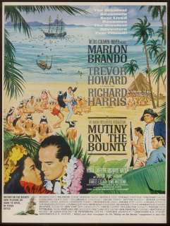 1962 Marlon Brando Mutiny on the Bounty movie promo ad  