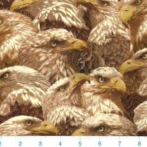  45 Wide Paradise Valley Eagle Eye Brown Fabric By The 
