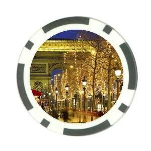Christmas City Lights Poker Chip Card Guard Great Gift Idea