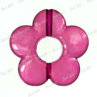 18 Mixed Flower Charm Spacer Acrylic Plastic Bead AR165  