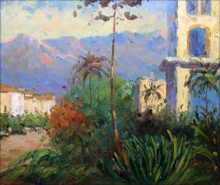 Hand Painted Oil Painting Repro Claude Monet Villas in Bordighera 