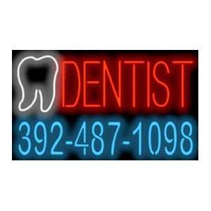  Dentist w/Phone Number Neon Sign Electronics
