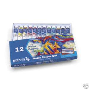 Set of 12 Watercolor PAINT TUBE Colors   REEVES  