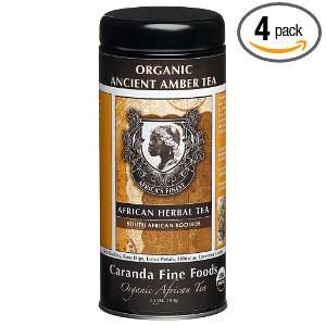   Organic Ancient Amber Tea (Caffeine Free), 3.5 Ounce Tins (Pack of 4