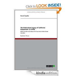The Ambivalent Legacy of California Proposition 13 (1978) Renard 