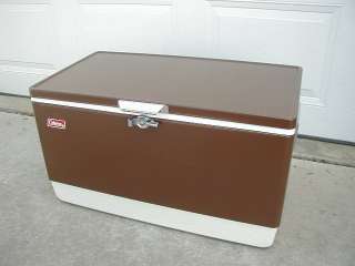 Vintage Brown Colossal 20 Gal Coleman Camping Cooler Ununsed in Box 