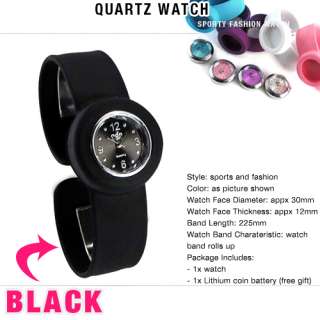 Jelly Quartz Fashion Sporty Watch Band Bracelet Unisex  