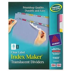   Index Maker Clear Label Punched Dividers, Multicolor 8 Tab, Letter