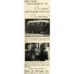  1936 Ad Elton M Eldredge Inc. Covered Wagon Trailers 
