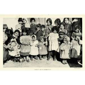  1924 Print Elmendorf Sicily Italy Toddler Children Bonnet 