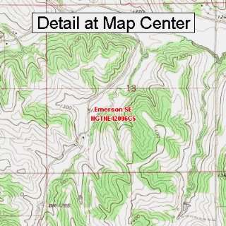   Topographic Quadrangle Map   Emerson SE, Nebraska (Folded/Waterproof