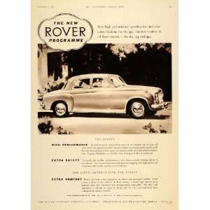 1955 Ad Rover Ninety British Car Sixty Seventy Five   Original Print 