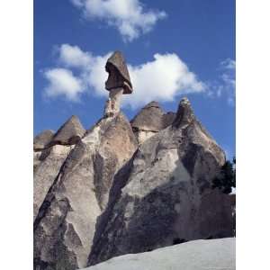 Erosion with Volcanic Tuff Pillars, Pasabagi, Near Goreme, Cappadocia 