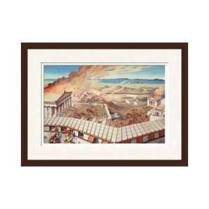 The Persian Army Storms The Acropolis In Athens Framed Giclee Print 