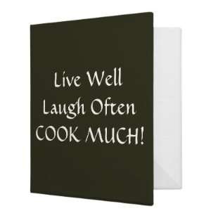  Recipe Binder Holder Live Laugh Love Cook