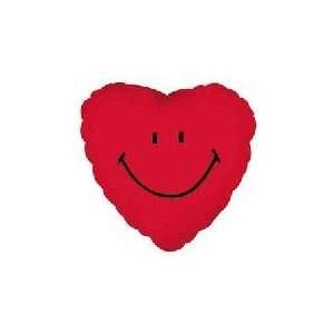  18 Red Classic Smiley Face   Mylar Balloon Foil Health 