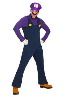 Super Mario Waluigi Adult Mens Halloween Costume 889975  