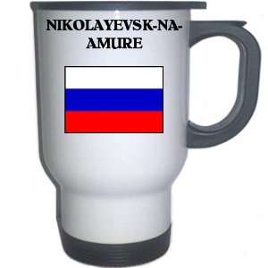  Russia   NIKOLAYEVSK NA AMURE White Stainless Steel Mug 