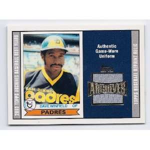  Archives Reprint Relic Game Used Uniform #DW Dave Winfield San Diego 