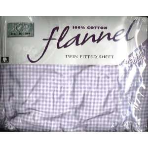   Checkered Flannel 100% Cotton Twin Fitted Sheet