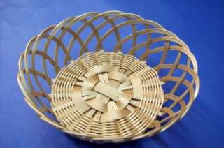 WICKER Round Woven Bowl Basket 9 X 3  