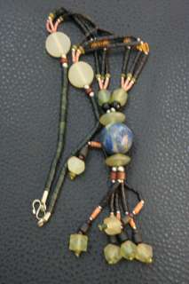 AFGHAN TRADITIONAL BLUE LAPIS JADE & CORAL NECKLACE  