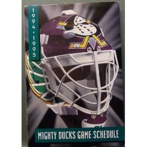 1994 95 Anaheim Mighty Ducks Fold Out Season Schedule   3 1/2 x 2 1/4 