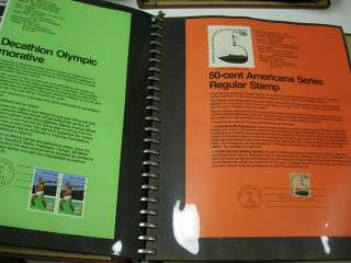 US, 300+ Souvenir Pages w/stamps in 9 binders(USPS) + 1 empty binder 