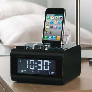 Brookstone iDesign Cube Clock AM/FM Radio works w/ iPod  