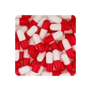  500 (00) Empty Colored Gelatin Capsules Red/White 