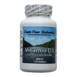 Cape Fear Naturals   Vitamin D3   Improves Vitamin D Deficiency   120 
