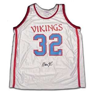  Magic Johnson Autographed Everett H.S. Vikings White 