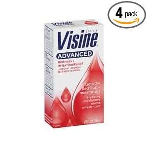 Visine Advanced Relief Lubricant, Redness Reliever Eye Drops, 1/2 Oz 