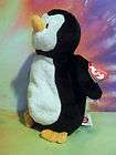 NWT Ty Pluffies WADDLES Black & White Penguin Bean Bag Plush Stuffed 