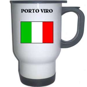  Italy (Italia)   PORTO VIRO White Stainless Steel Mug 