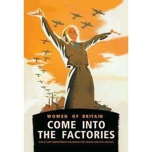  Vintage Art Women of Britain, Come into the Factories 