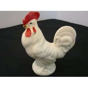  Rooster Vintage Glossy White Ceramic Planter Everything 