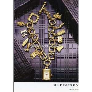  2005 Vintage Ad Burberry Limited   Brit Charm Bracelet 