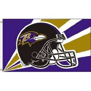  NFL Baltimore Ravens 3 by 5 Foot Helmet Flag Everything 