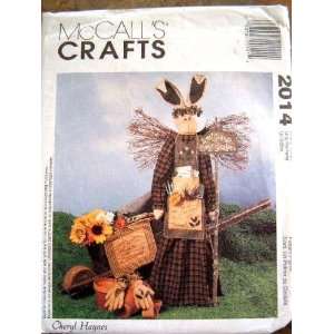  MCCALLS CRAFTS #2014 GARDEN ANGEL BUNNY WITH WALL HANGING 
