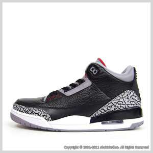 AIR JORDAN 3 RETRO 2011 III BLACK CEMENT RED WHITE true blue cdp flip 