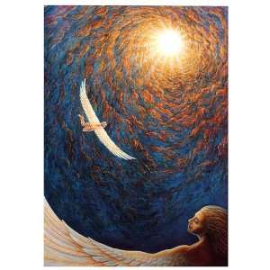 com Angels Flight of Icarus Greeting Card by Mark Henson Sacred Light 