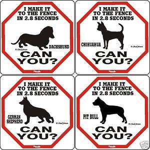Fence Funny Security Dog Warning Novelty Pet Sign  