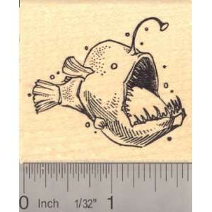  Anglerfish Fish Rubber Stamp Arts, Crafts & Sewing
